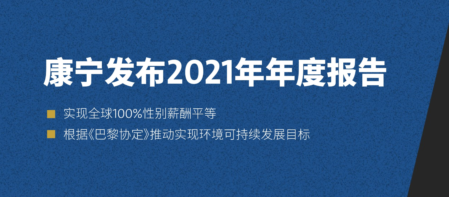 康寧發布2021年年報，強調公司在可持續發展和包容性舉措方面取得的進展