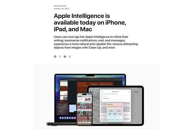 iPhone~AIr(sh)OApple IntelligenceܱPc(din)