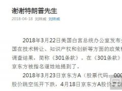 京東方股市下跌 原來是被美國特朗普點名了！